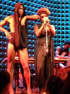 Davon Rainey and Angelica Bess at Grace Jones Retrospective