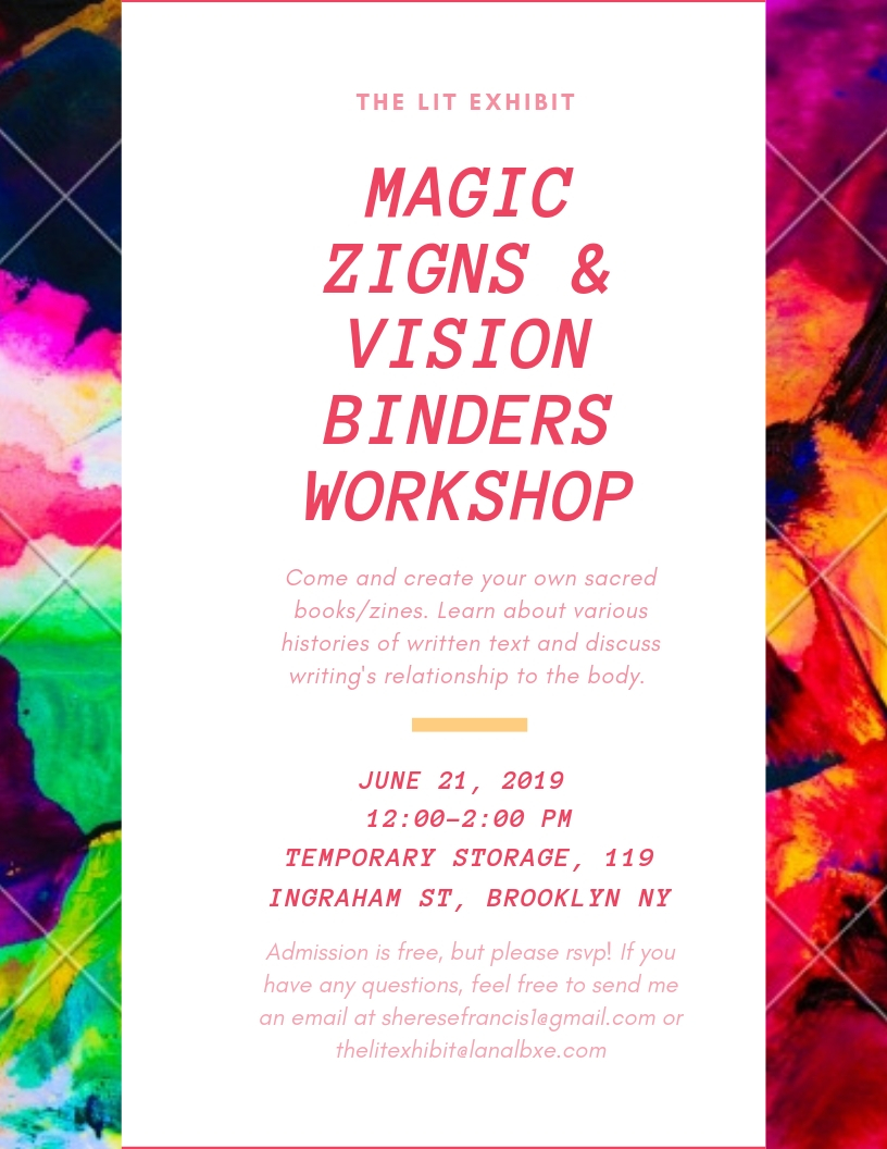 The Lit Exhibit workshop